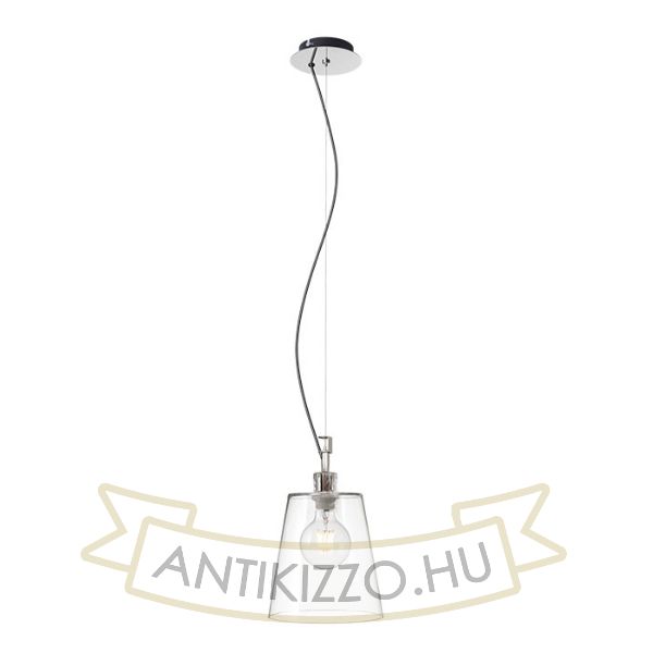 BABU NEW 22 függö lámpa tiszta üveg/króm 230V E27 53W