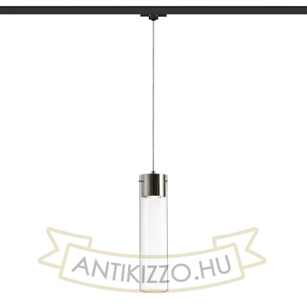 GARNISH három áramkörös sínre tiszta üveg/króm 230V GU10 9W