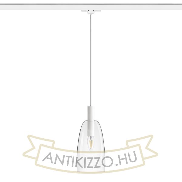 BELLINI három áramkörös sínre fehér tiszta üveg 230V E14 15W