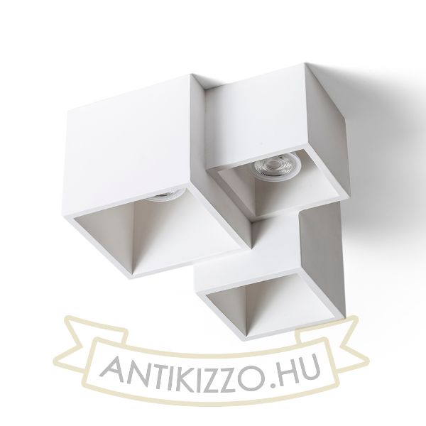 JACK III mennyezeti lámpa gipsz 230V LED GU10 3x5W