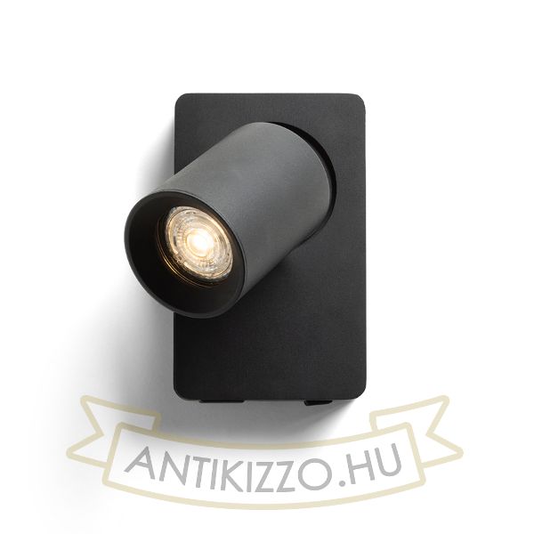 VOLTERA USB fali lámpa fekete 230V GU10 50W