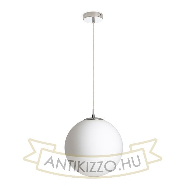 LUNA 30 függö lámpa opál üveg/króm 230V LED E27 15W
