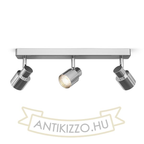 VALTO III egymásra helyezve  króm 230V GU10 LED 3x5W IP44