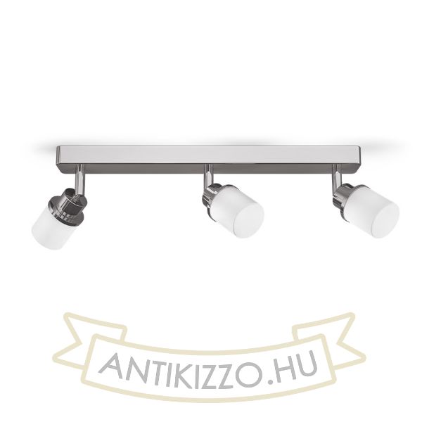 LINN III egymásra helyezve  opál üveg/króm 230V G9 LED 3x3W IP44