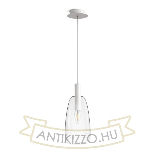 BELLINI L E14 függö lámpa fehér tiszta üveg 230V E14 15W