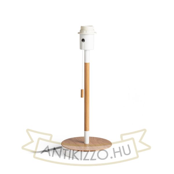 KEITH asztali álvány USB-vel fehér bükk 230V E27 40W
