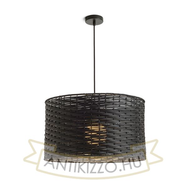 FIATLUX 41/24 függö lámpa fekete bambusz 230V E27 15W