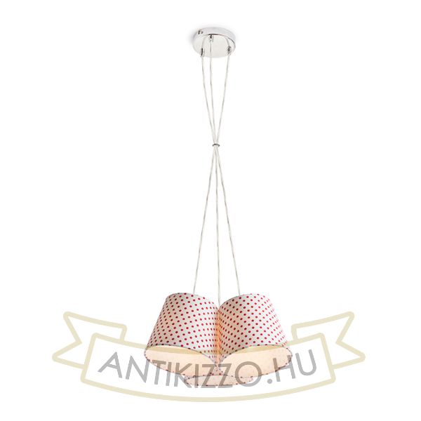 NANCY III függö lámpa fehér/piros 230V E14 3x11W