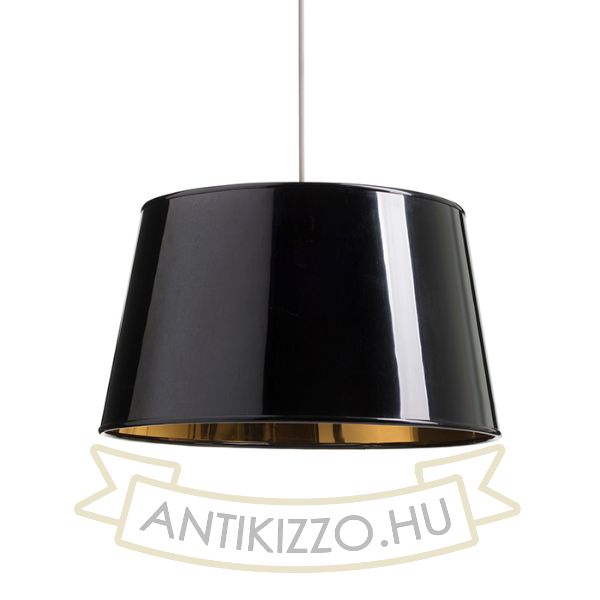 RIDICK lámpabúra csillogó fekete arany fólia  max. 20W
