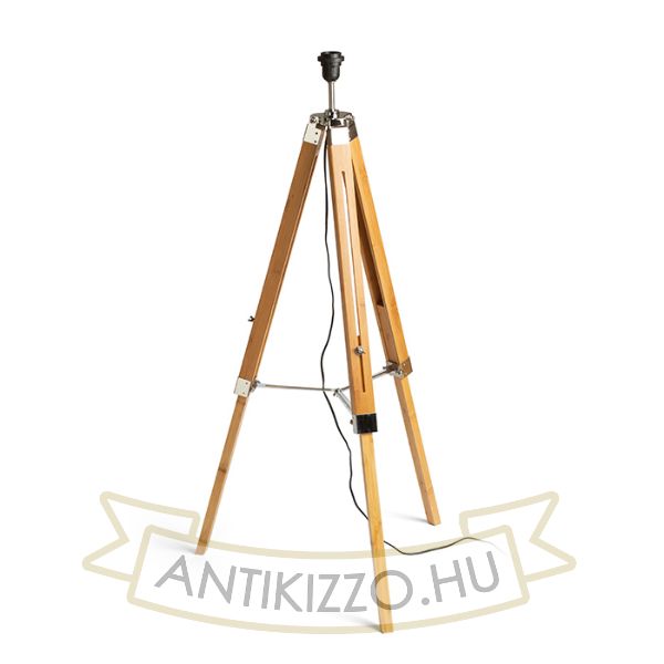 ALVIS állólámpa  bambusz/króm 230V E27 28W