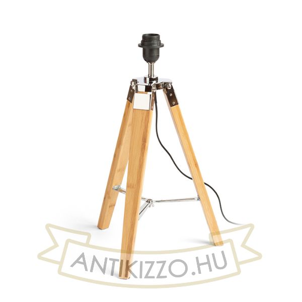 ALVIS asztali lámpa  bambusz/króm 230V E27 28W
