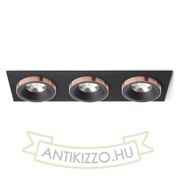SHARM SQ III süllyesztett lámpa fekete/fekete réz 230V LED 3x10W 24°  3000K