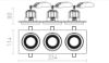 SHARM SQ III süllyesztett lámpa fekete/fekete réz 230V LED 3x10W 24°  3000K