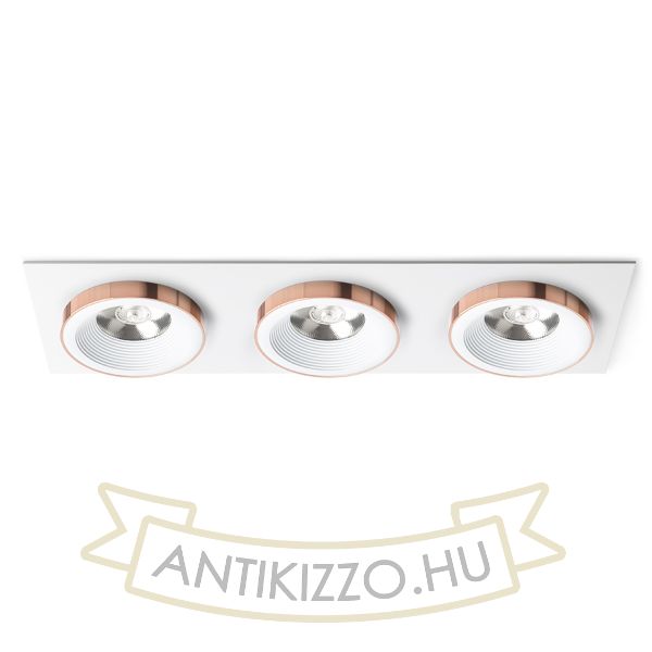 SHARM SQ III süllyesztett lámpa fehér réz 230V LED 3x10W 24°  3000K