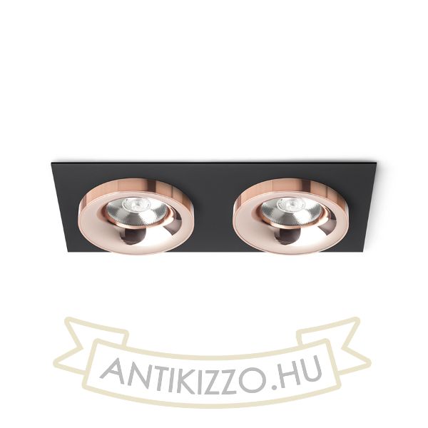 SHARM SQ II süllyesztett lámpa fekete réz/réz 230V LED 2x10W 24°  3000K