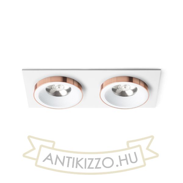 SHARM SQ II süllyesztett lámpa fehér réz 230V LED 2x10W 24°  3000K