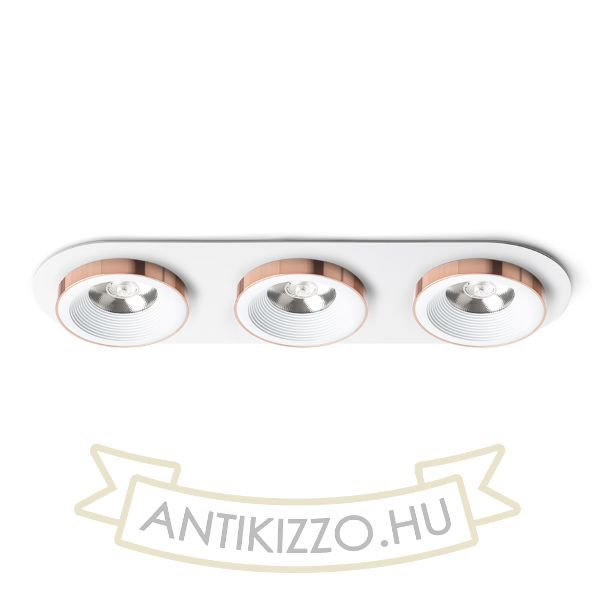 SHARM R III süllyesztett lámpa fehér réz 230V LED 3x10W 24°  3000K