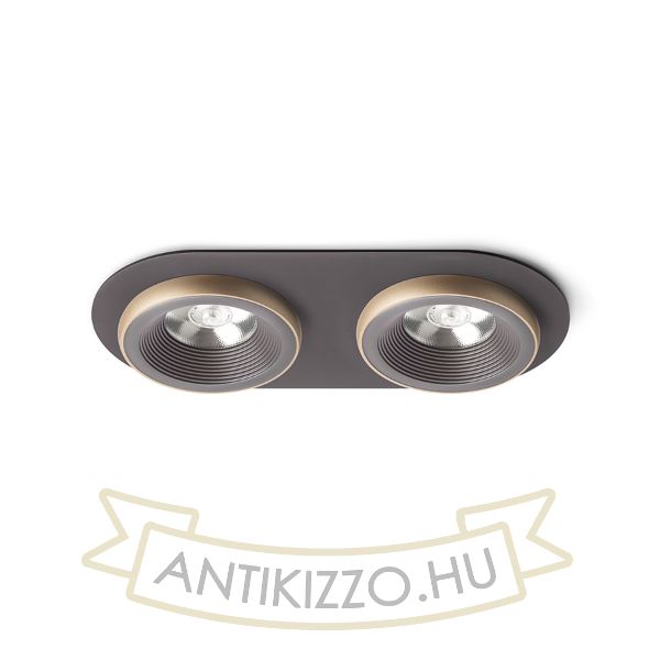 SHARM R II süllyesztett lámpa barna/gyöngyházarany  230V LED 2x10W 24°  3000K