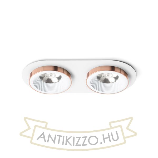 SHARM R II süllyesztett lámpa fehér réz 230V LED 2x10W 24°  3000K