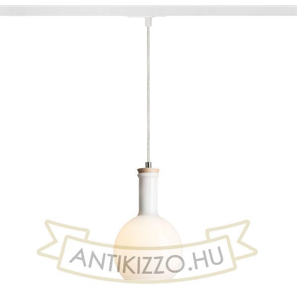 PULIRE RD egy áramkörös sínre  opál üveg/fa 230V E14 28W