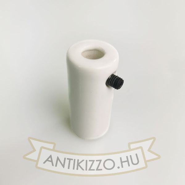 Porcelán Kábel vezető, mennyezeti, fehér - textil vezetékhez