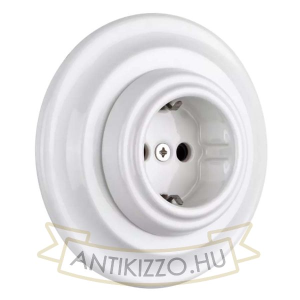 Porcelán konnektor, falba süllyesztett	
