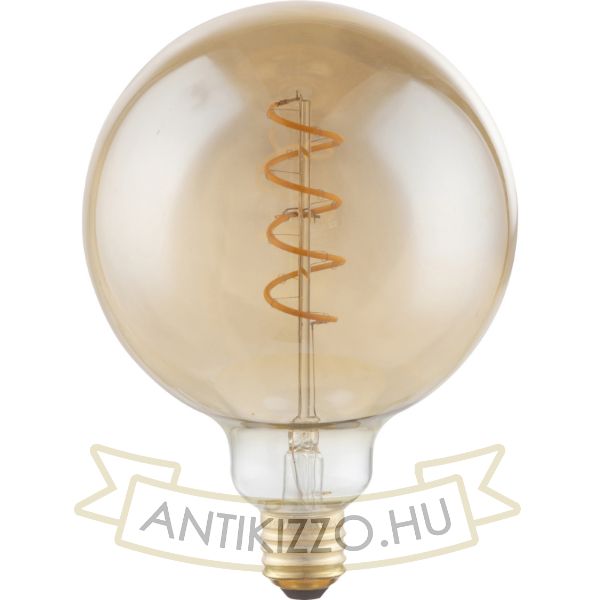 LED filament dekor izzó - G125 - 4 watt - spirál