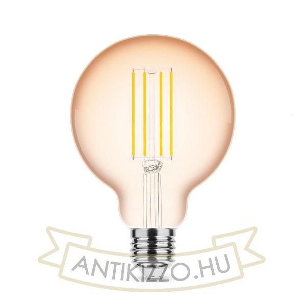LED Filament Antikolt Gömb G95 4W E27 320° 1800K (300 lumen) dimm.