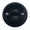 Porcelán USB csatlakozó falonkívüli, fekete