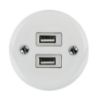 Porcelán USB csatlakozó falonkívüli, fehér