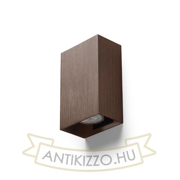 CAPRI RC fali lámpa  csiszolt bronz 230V LED GU10 2x9W