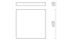 LARISA SQ 60 DIMM mennyezeti lámpa fehér 230V LED 100W 3000K 4000K 6500K