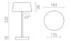 PRAHA DIMM asztali lámpa fehér 230V LED 5W 100° 3000K