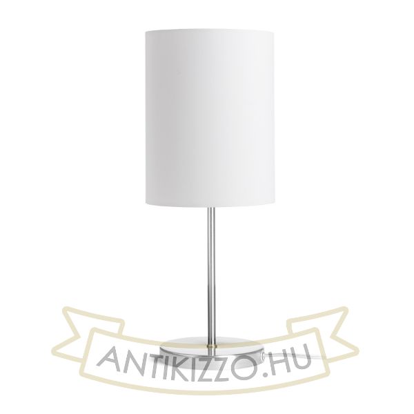 NYC/RON 15/20 asztali lámpa  Polycotton fehér/nikkel 230V LED E27 15W