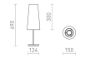 NYC/CONNY 15/30 asztali lámpa  Monaco galamb szürke/ezüst PVC/nikkel 230V LED E27 11W