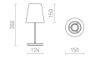 NYC/CONNY 15/15 asztali lámpa  Polycotton fehér/nikkel 230V LED E27 11W