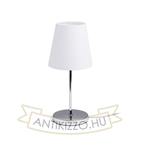 NYC/CONNY 15/15 asztali lámpa  Polycotton fehér/króm 230V LED E27 11W