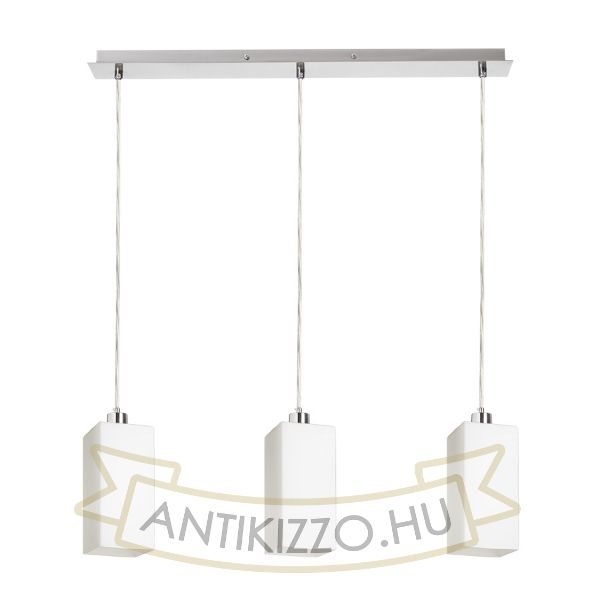 LIZ III 60 függő lámpa  opál üveg/matt nikkel 230V LED E27 3x15W
