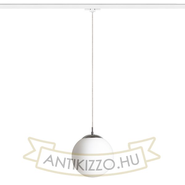 LUNA 25 három áramkörös sínre  opál üveg/króm 230V LED E27 15W