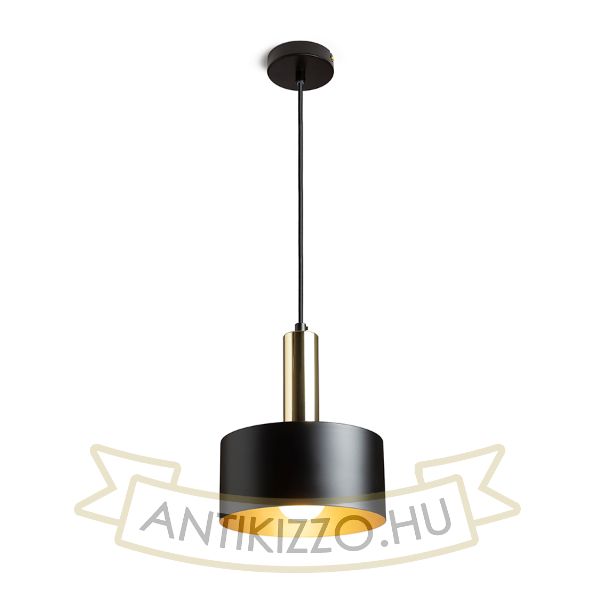 GIULIA 20 függő lámpa fekete/aranybarna sárgaréz 230V LED E27 15W