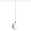 LUNA 25 három áramkörös sínre  opál üveg/króm 230V LED E27 15W