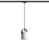 JULIETTA 16 háromfázisú áramkörös sínre  opál üveg/fekete 230V LED E27 15W