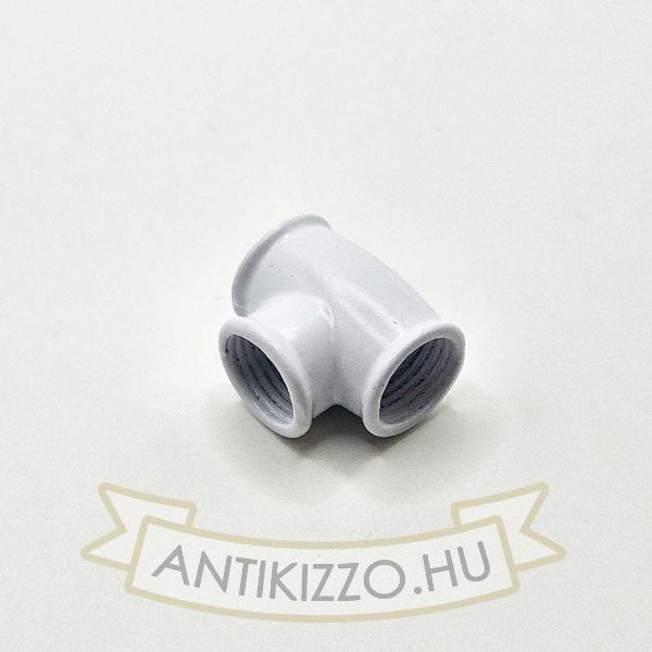 Fehér T idom 3xM10  belső menettel - 20mmx17mm